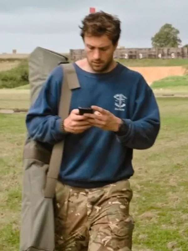 Aaron Taylor Johnson Fuze 2026 Blue Sweatshirt