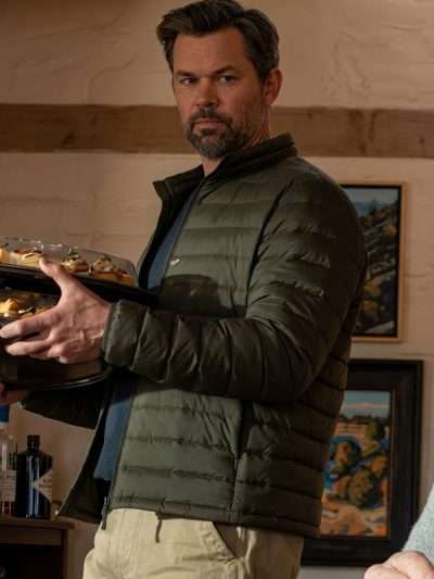 Andrew Rannells Miss You, Love You 2026 Green Puffer Jacket