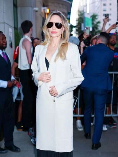 Angelina Jolie Couture 2026 Cream Movie Event Cream Coat