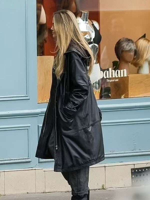 Angelina Jolie Couture 2026 Hooded Leather Coat