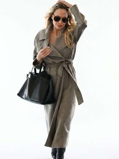 Angelina Jolie Couture 2026 Grey Coat