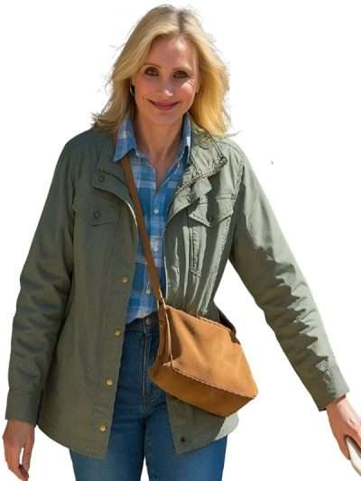 Cameron Diaz Bad Day Green Cotton Jacket