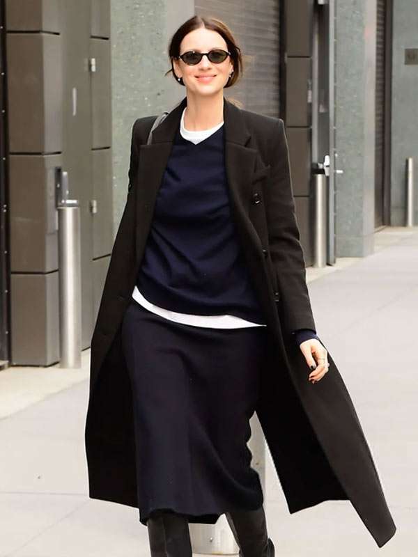 Street Style 2026 Caitriona Balfe Wool Coat