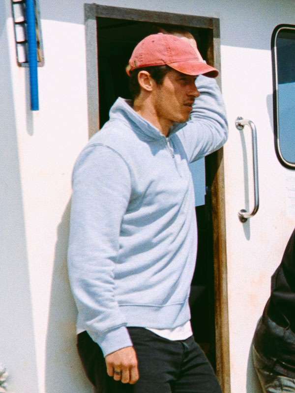 Callum Turner Rose of Nevada Grey Sweatshirt