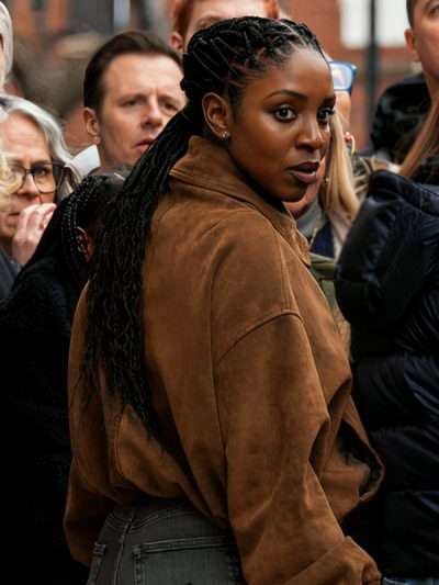 Chicago P.D. S13 Tasha Fox Brown Suede Leather Jacket