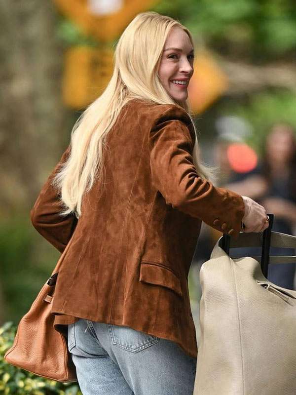 Count Me Lies Violet Lockhart Brown Leather Blazer