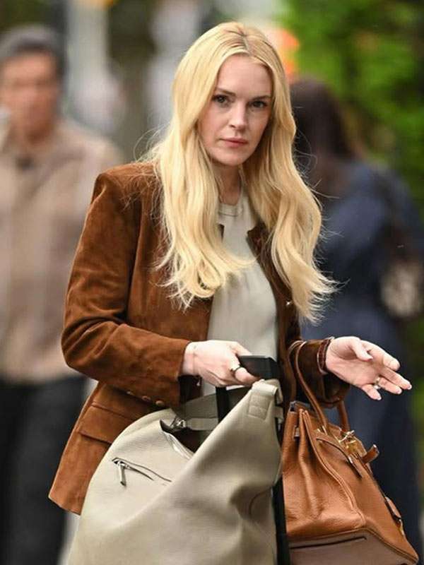 Count Me Lies Lindsay Lohan Brown Blazer