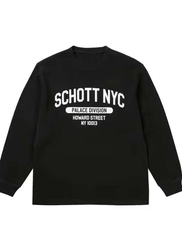 Spring 2026 Dua Lipa Schott NYC Black Sweatshirt