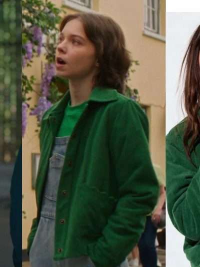 Emma Myers A Good Girl's Guide to Murder S02 Green Corduroy Jacket