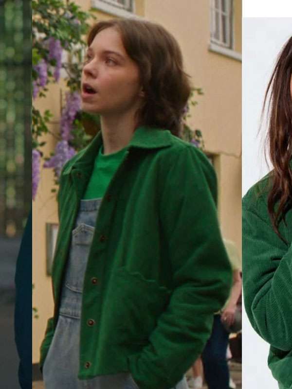 Emma Myers A Good Girl's Guide to Murder S02 Green Corduroy Jacket