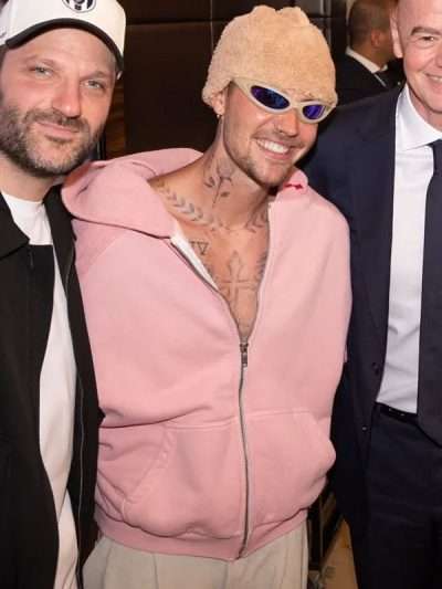 FIFA World Cup Justin Bieber x SKYLRK Pink Hoodie
