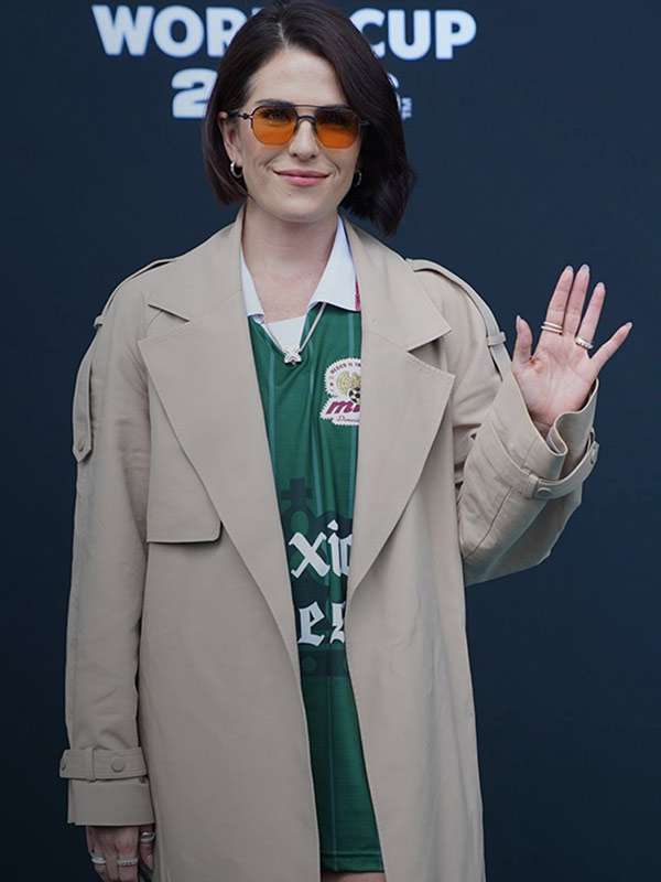 World Cup 2026 Karla Souza Beige Cotton Coat