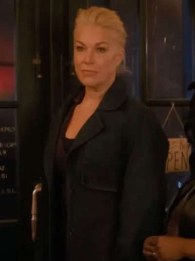 Hannah Waddingham Ride or Die Black Coat