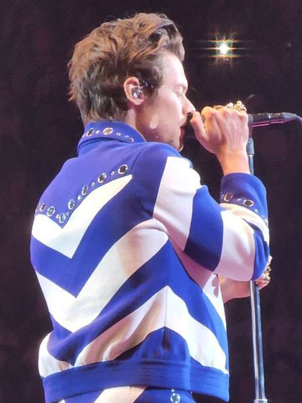 Harry Styles Love On Tour Madison Square Garden Blue and White Track Jacket