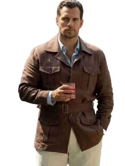 In the Grey Henry Cavill Brown Jacket