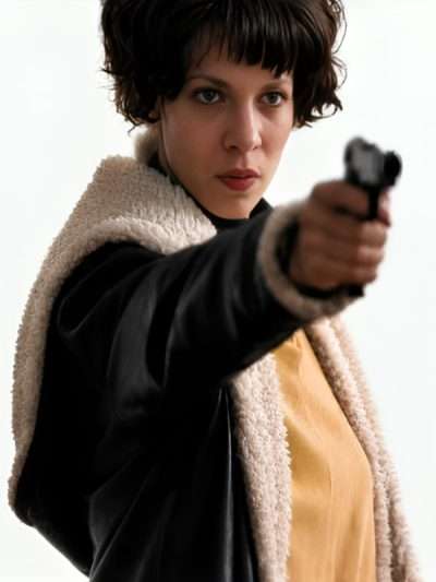 Lili Taylor I Shot Andy Warhol Shearling Leather Jacket