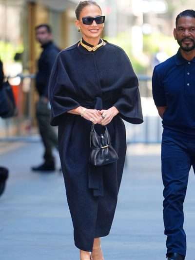 Jennifer Lopez CBS Studios Manhattan 2026 Black Trench Coat