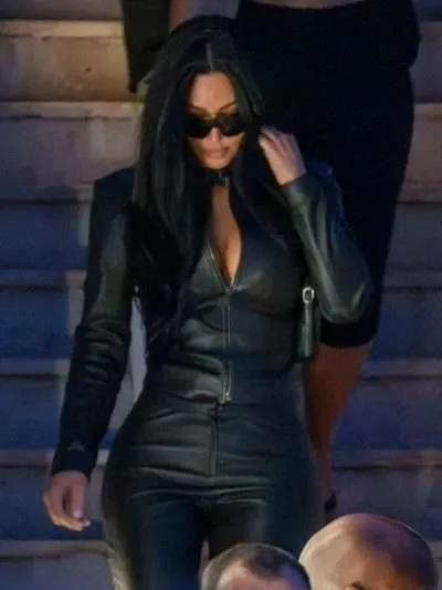 Kim Kardashian Monaco 2026 Leather Jacket