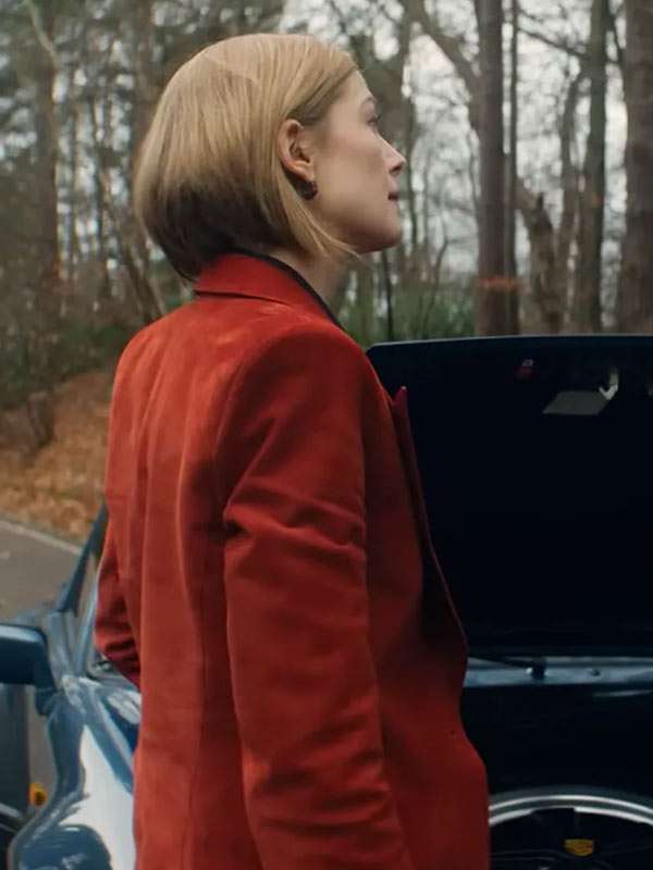 Ladies First Rosamund Pike Suede Blazer