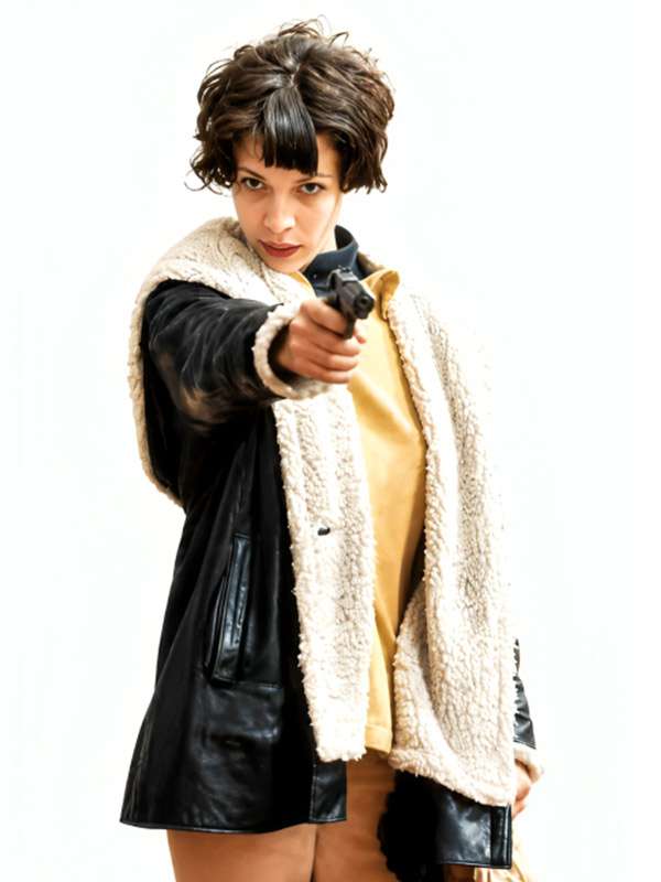 I Shot Andy Warhol Valerie Jean Solanas Shearling Leather Jacket