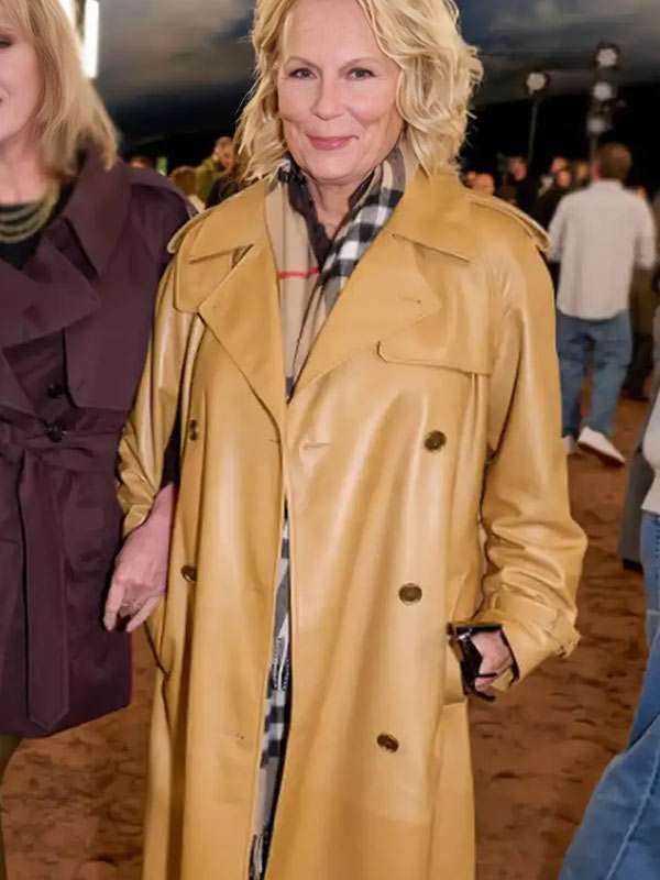 LFW 2026 Jennifer Saunders Leather Coat