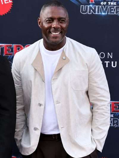Masters of the Universe Movie Premiere Idris Elba White Jacket