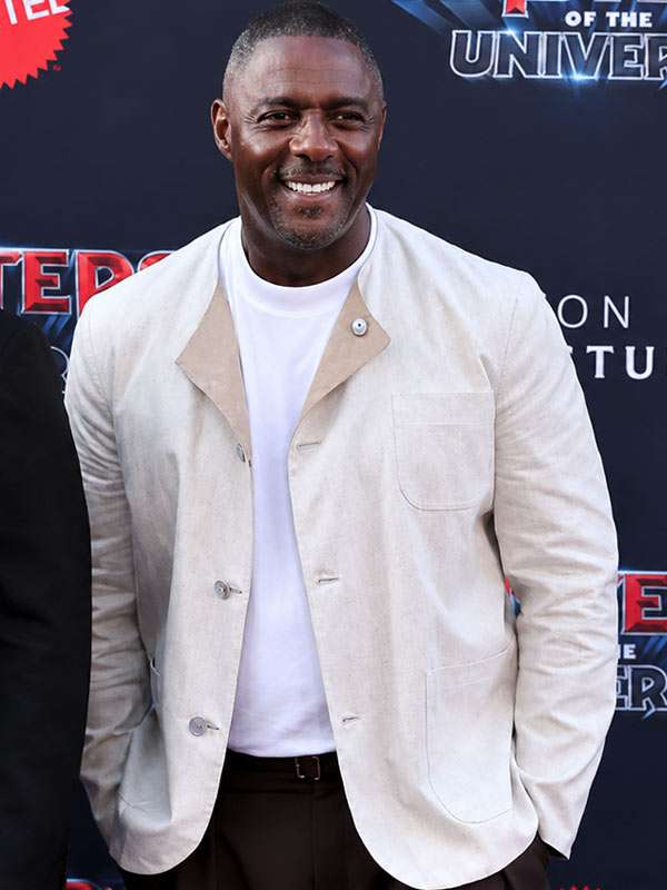 Masters of the Universe Movie Premiere Idris Elba White Jacket