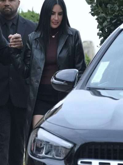 Michelle Saniei LA 2026 Black Leather Trench Coat