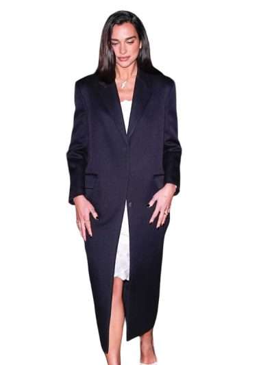 Dua Lipa NYC 2026 Black Coat