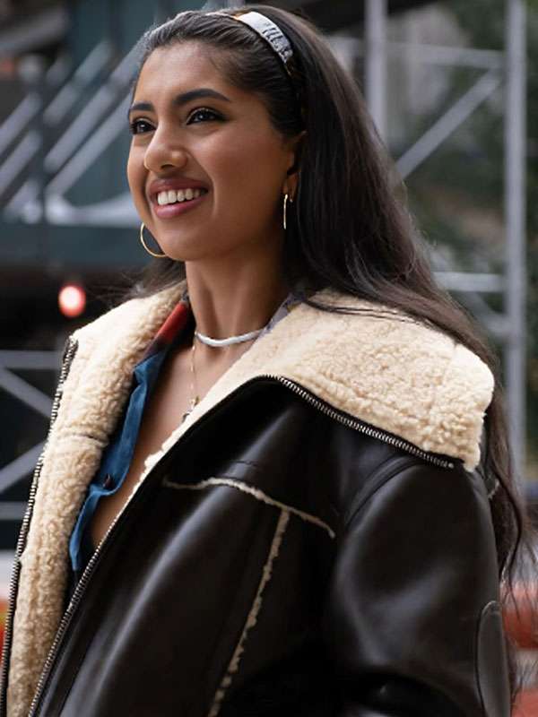 Abhinaya Chilukuri Not Suitable for Work Shearling Leather Jacket