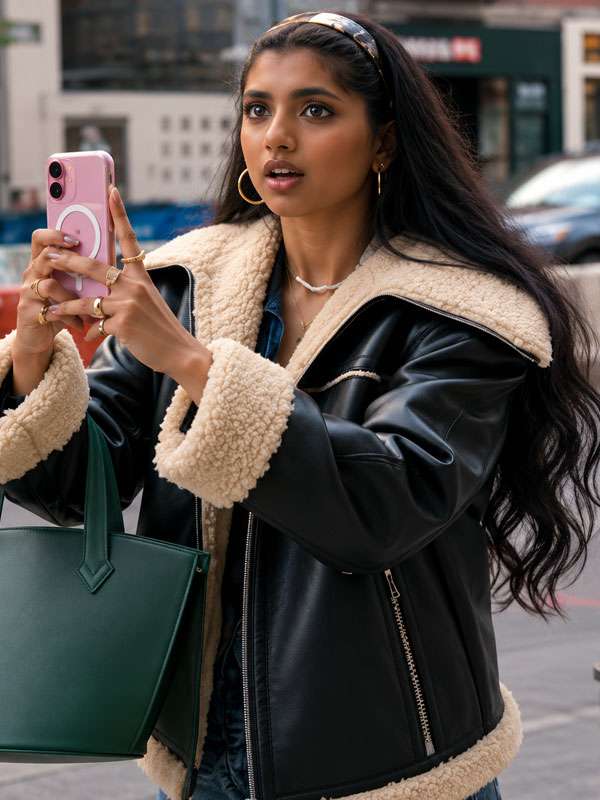 Not Suitable for Work Abhinaya Abby Chilukuri Shearling Jacket