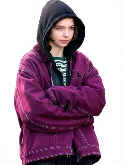 Emma Myers A Good Girl's Guide to Murder Purple Jacket