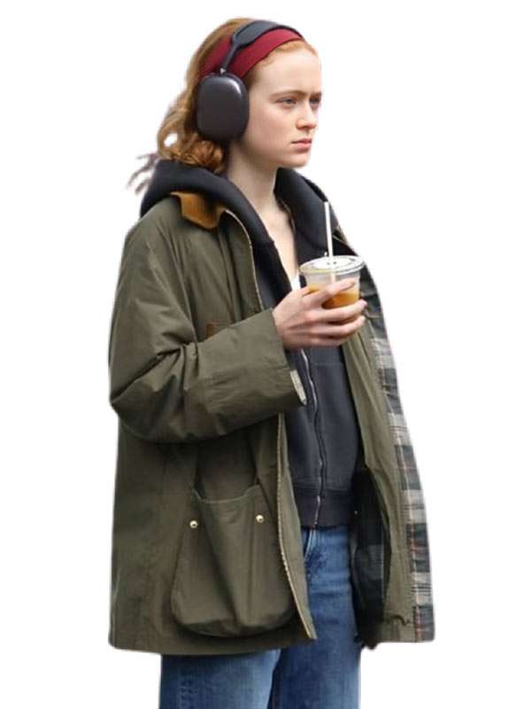 2026 Sadie Sink Green Cotton Jacket