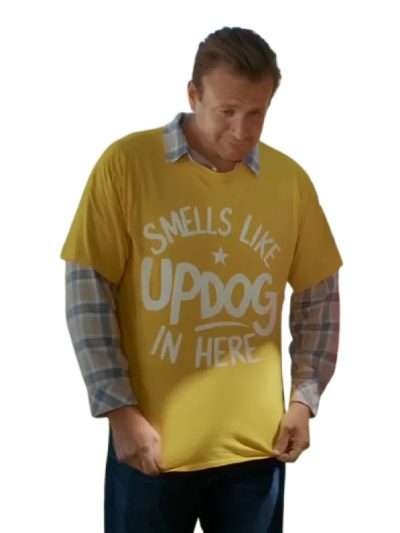 Shrinking Jimmy Smells Like Updog In Here Yellow T-Shirt