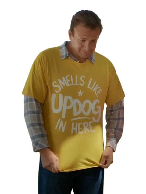 Shrinking Jimmy Smells Like Updog In Here Yellow T-Shirt
