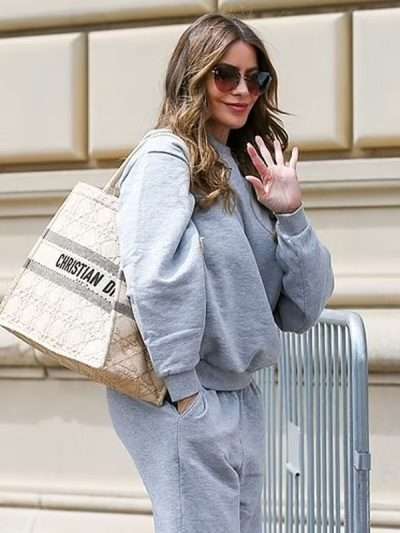 Sofia Vergara America's Got Talen Oversized Grey Sweatshirt