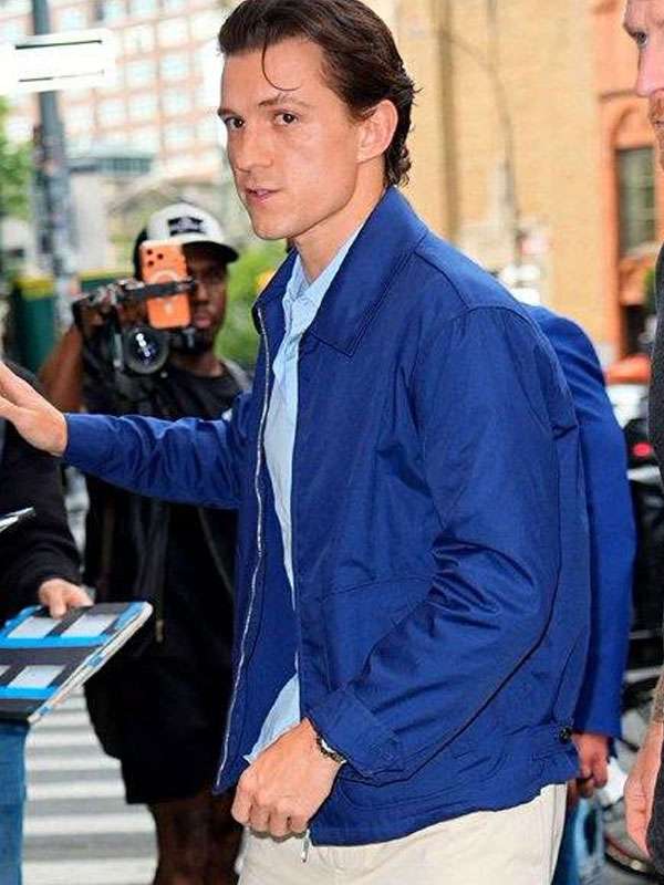 Spider-Man Brand New Day 2026 Movie Promo Tom Holland Blue Jacket