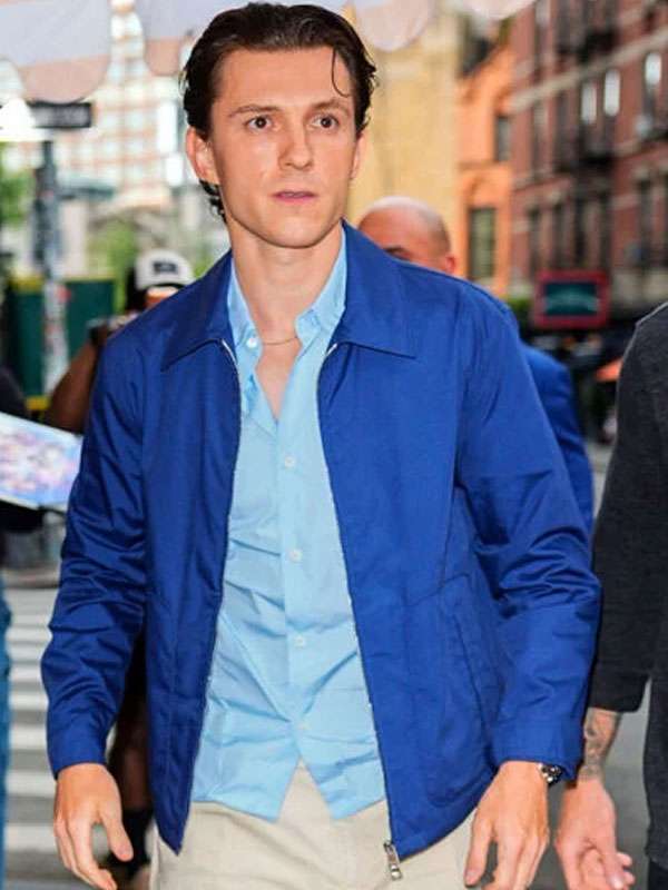 Spider-Man Brand New Day 2026 Movie Event Tom Holland Blue Cotton Jacket