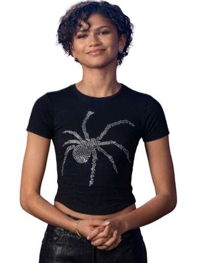 Spider-Man Brand New Day Promo Zendaya Black Spider T-Shirt
