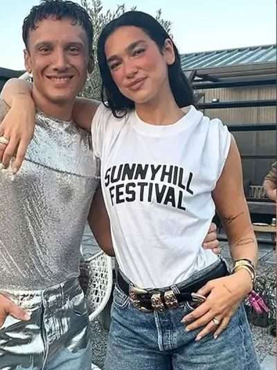 Sunny Hill Festival Singer Dua Lipa White T-Shirt