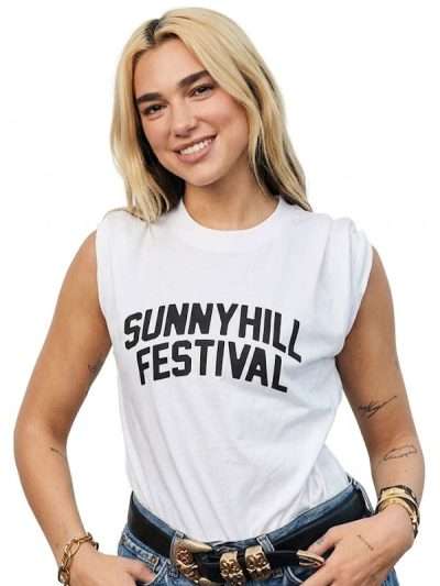 Dua Lipa Sunny Hill Festival White T-Shirt