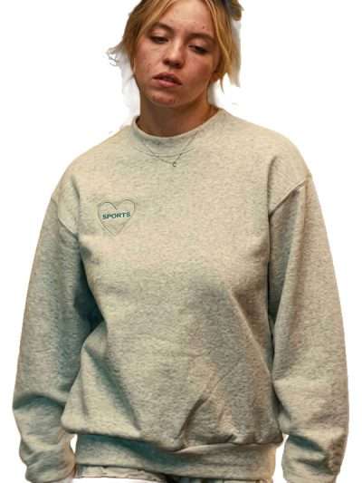Euphoria Sydney Sweeney Grey Sweatshirt