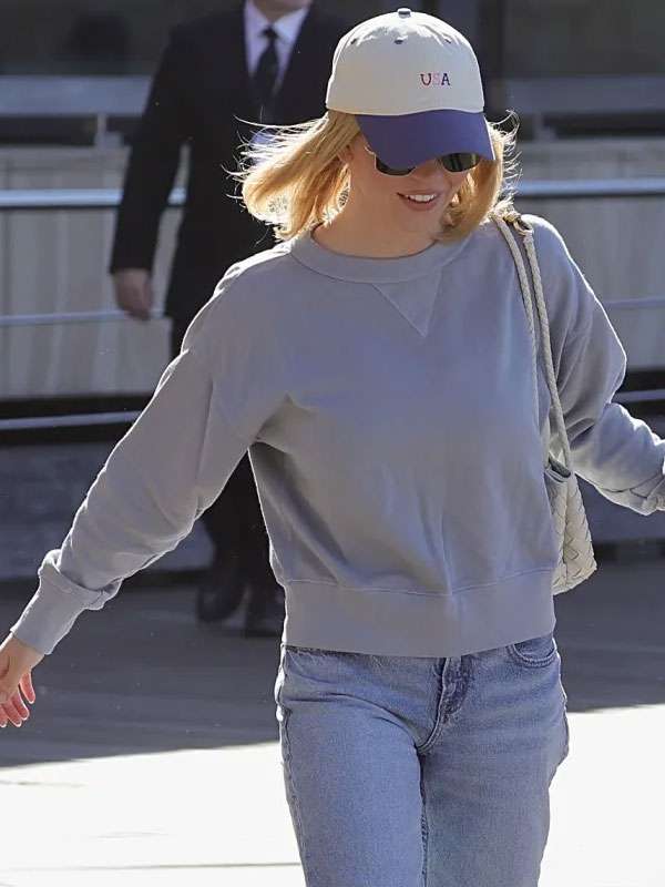 Sydney Sweeney Stree Style 2026 Sydney Harbour Grey Sweatshirt