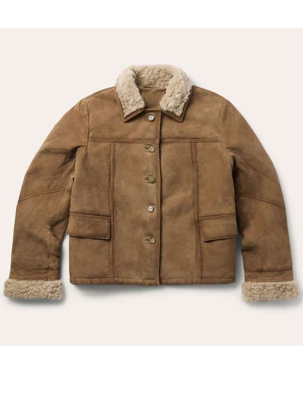 TV Series Marshals Dolly Weaver Brown Suede Jacket