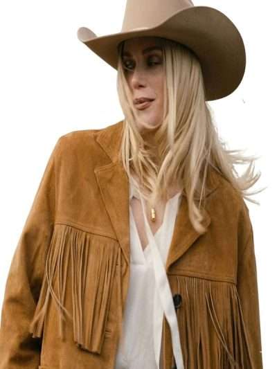 Marshals Ellyn Jameson Fringe Leather Jacket