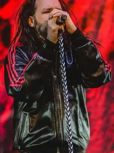 Rock Festival At The Forum Jonathan Davis Leather Tracksuit
