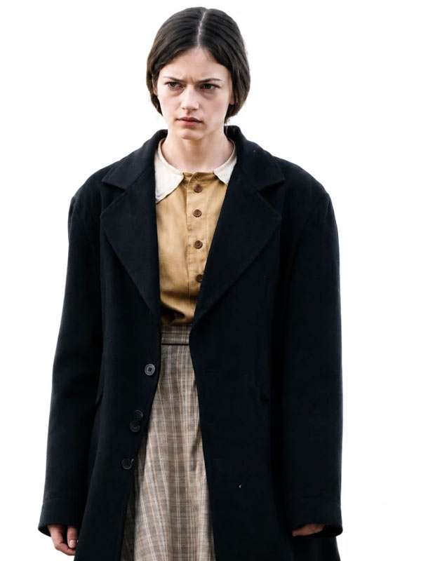 The Isolate Thief 2026 Mackenzie Foy Black Wool Coat
