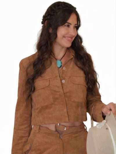 The Valley S03 Michelle Saniei Brown Suede Jacket
