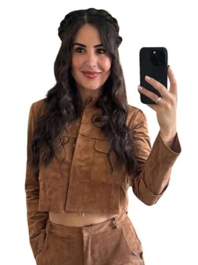 The Valley 2026 Michelle Saniei Brown Suede Jacket