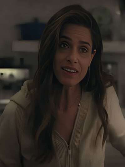 Your Friends and Neighbors Amanda Peet Beige Hoodie